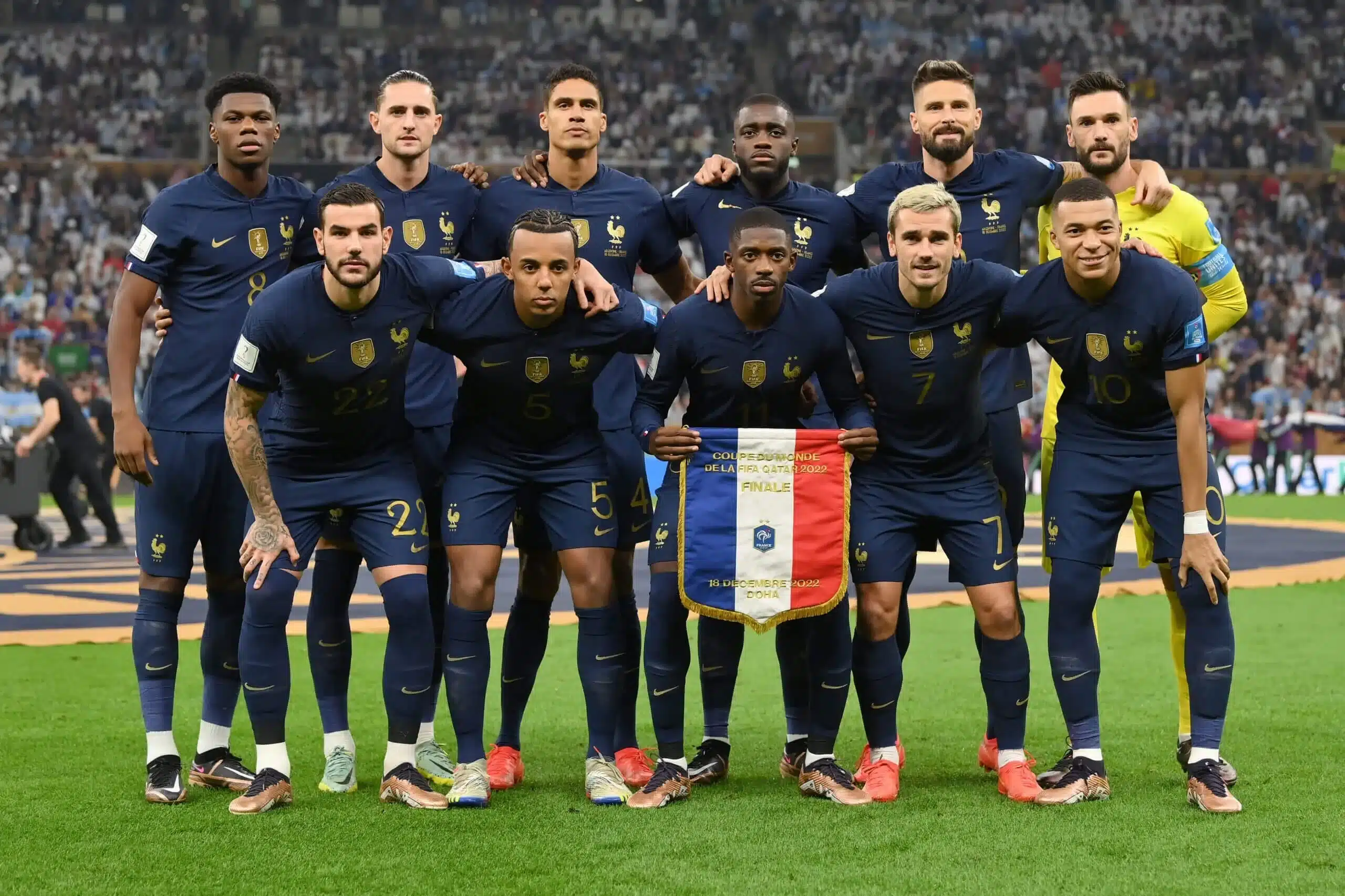 Kylian Mbappe with the France team