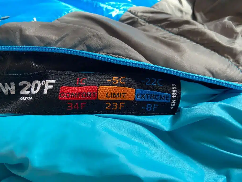 sleeping bag ratings for Kilimanjaro