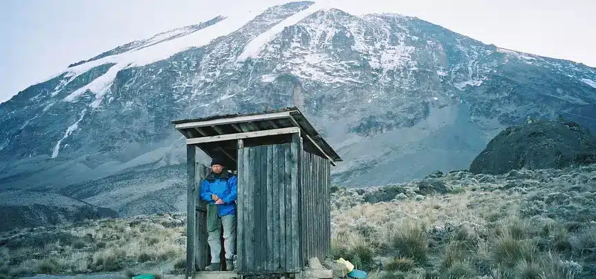 public toilets on Kilimanjaro