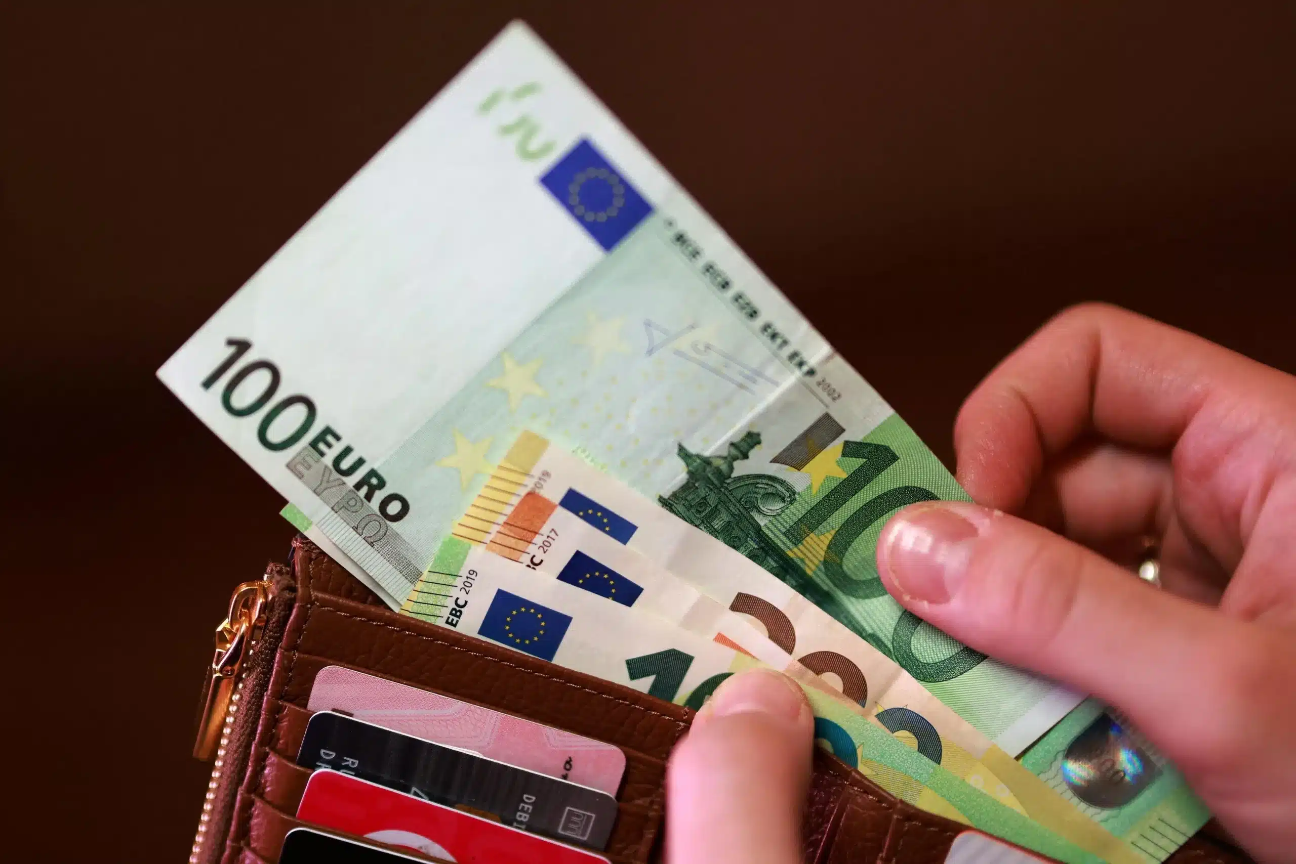 Euro currency notes from Europe