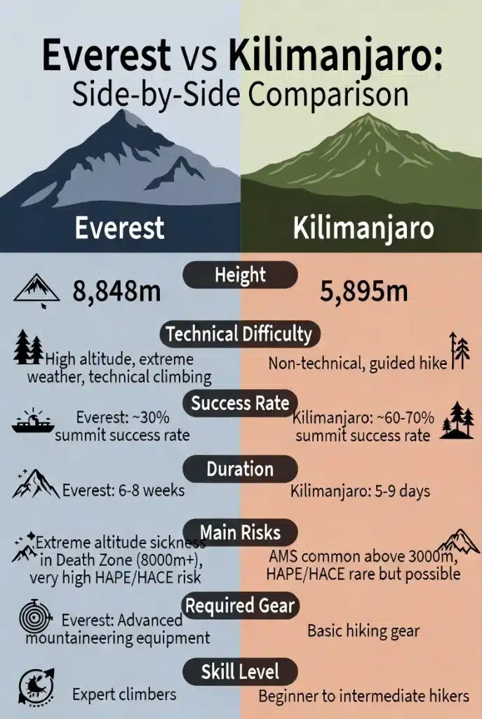 Why everest is harder than Kilimanjaro