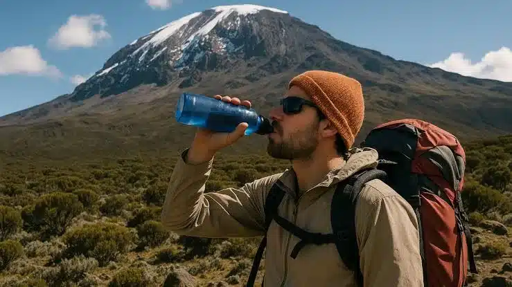 Safe drinking water purified on Mount Kilimanjaro