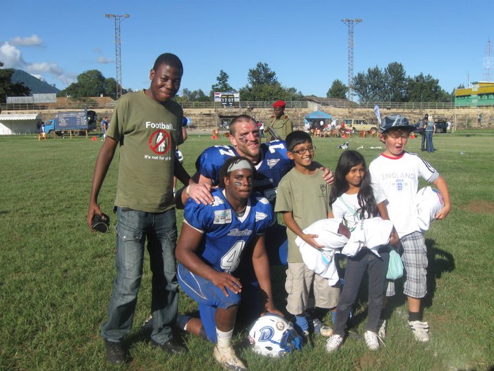 Azkim at the American Football match in Arusha- Tanzania