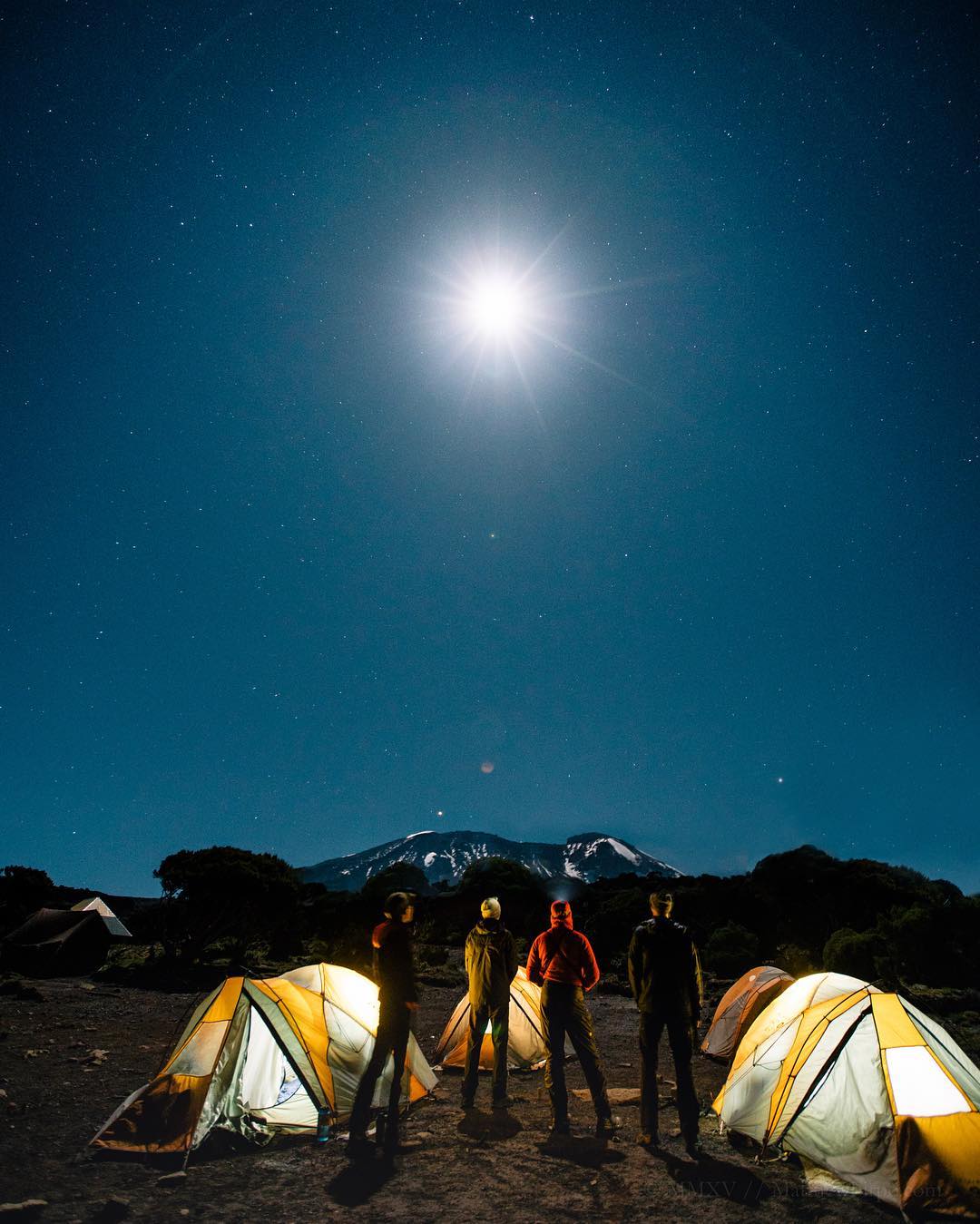 Full moon on Kilimanjaro