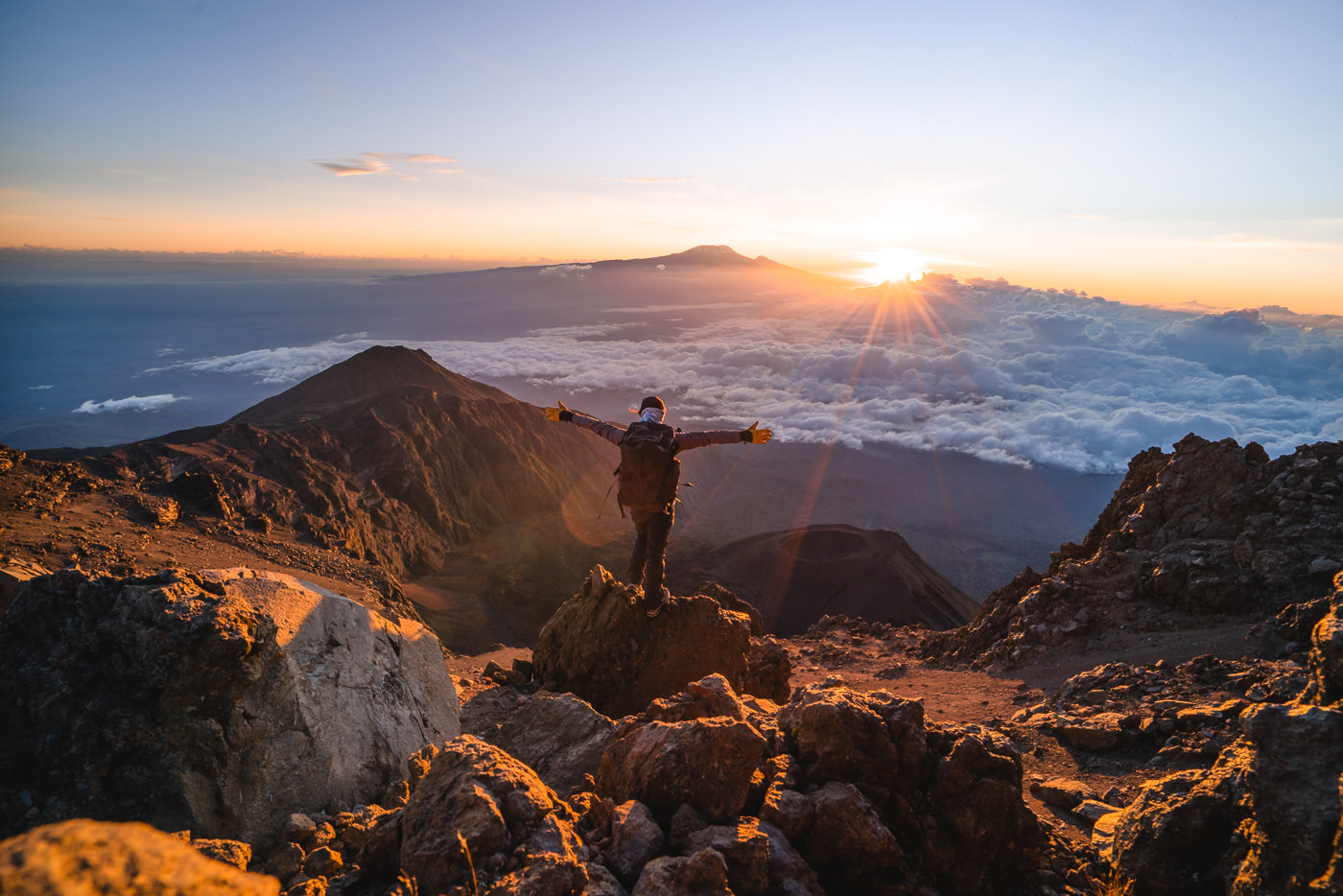 Kilimanjaro view from Mount Meru