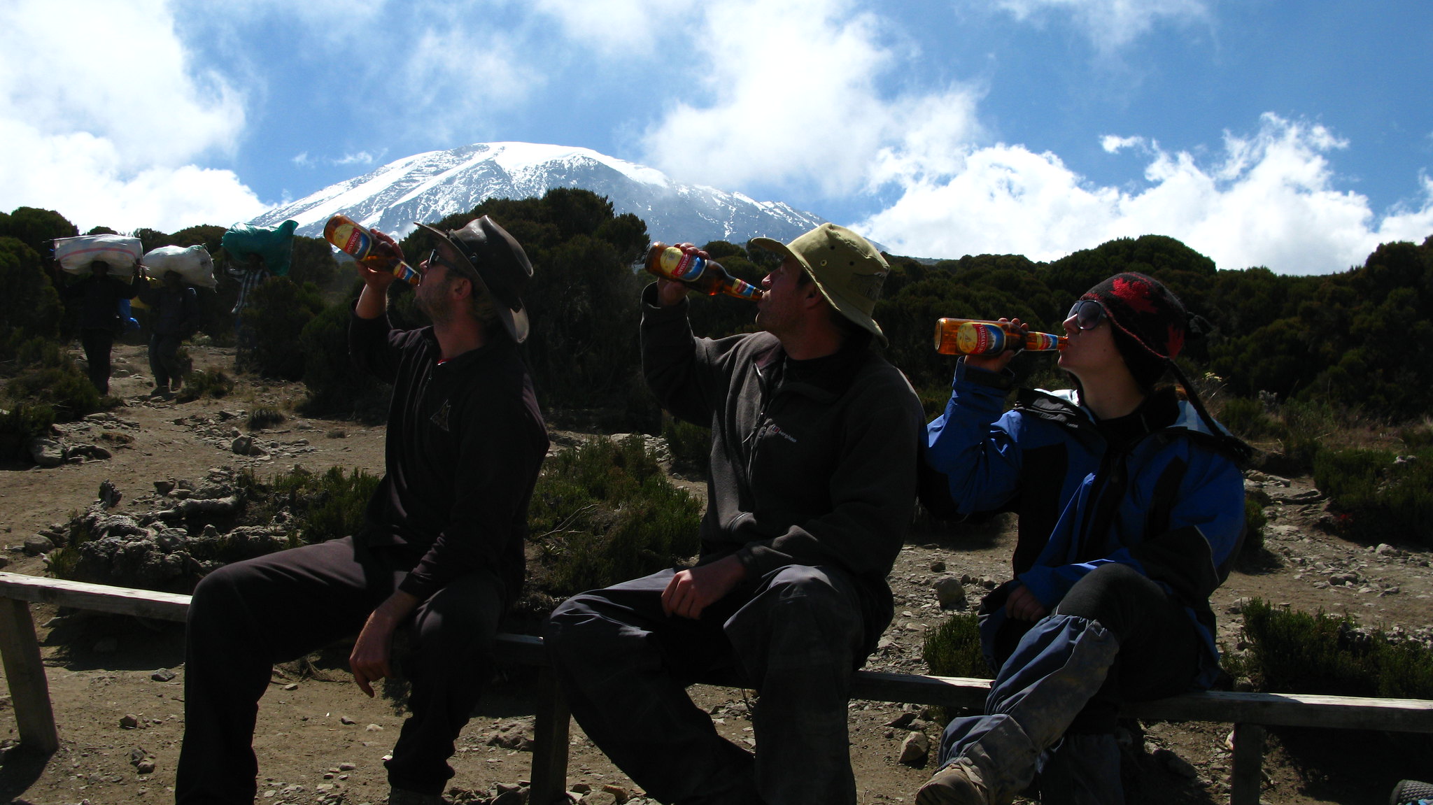 Kilimanjaro celebratory beer