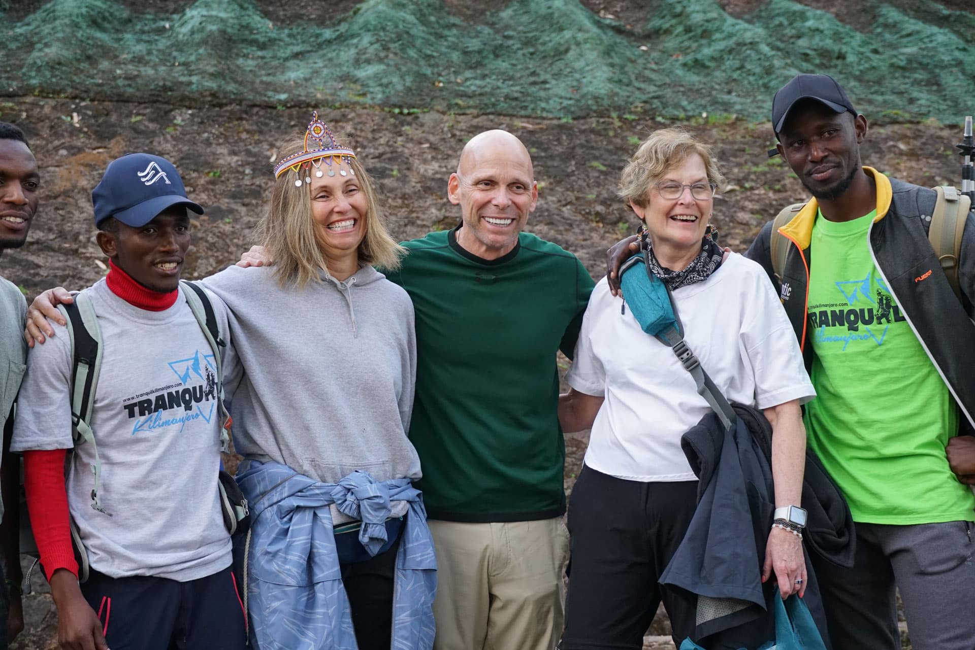 Old people climbing Kilimanjaro