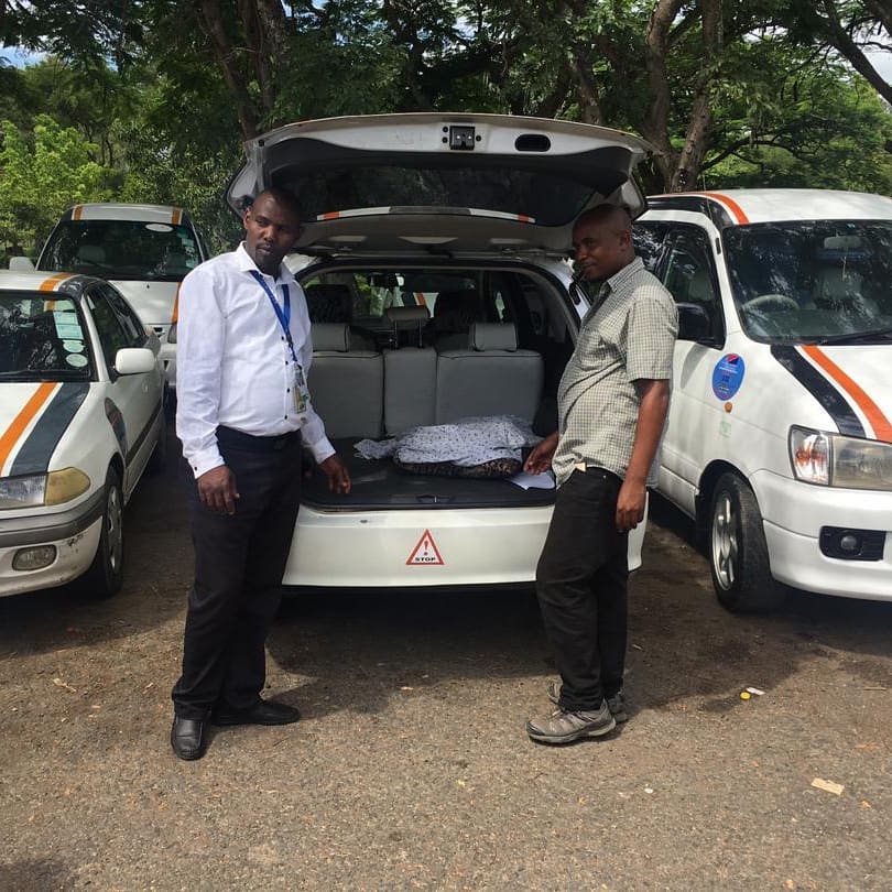 Taxi cabs at Kilimanjaro Airport