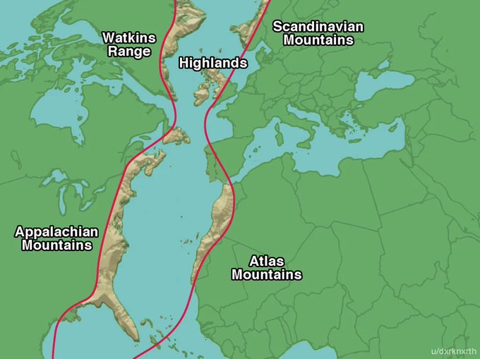 Central pangean Mountains