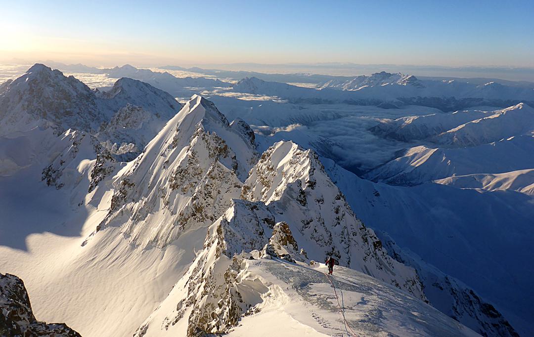 Shkhara, third highest mountain in Europe