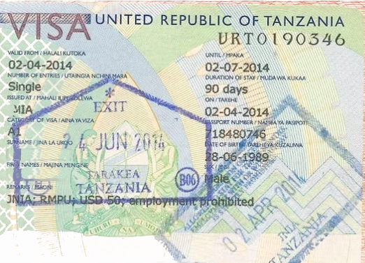 tanzania tourist visa cost