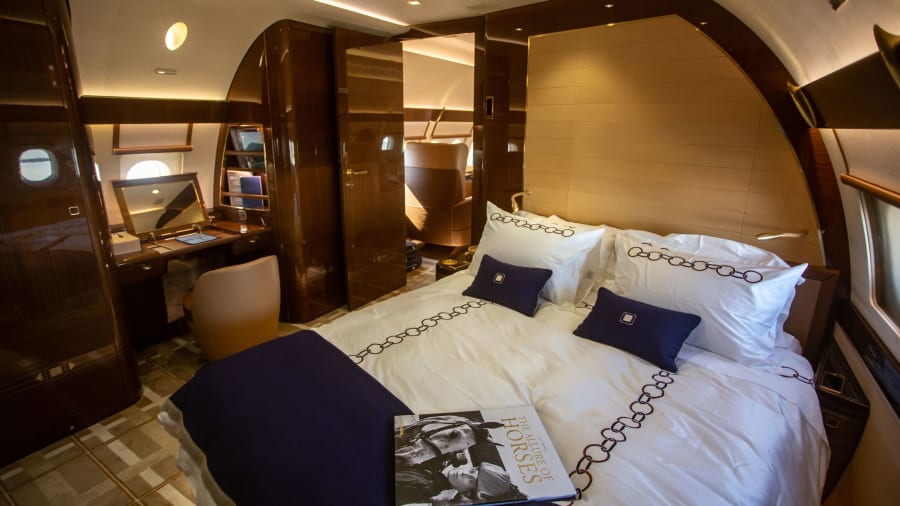 Private jet bedroom