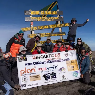 London cab drivers climb Mount Meru and Mount Kilimanjaro