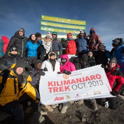 A team of 23 from Manchester United Foundation summits Mount Kilimanjaro led by legend Bryan Robson and Andy Mitten