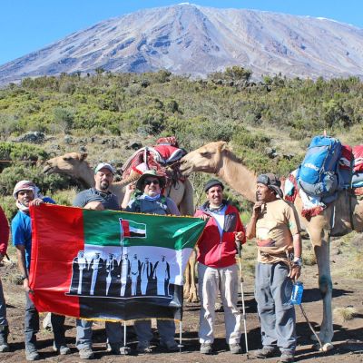 Climbing Kilimanjaro with camels