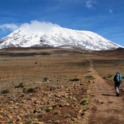 Why is Mount Kilimanjaro covered with snow at the summit?