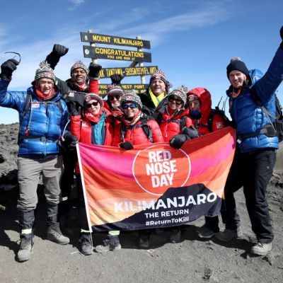 Celebrities climb Kilimanjaro as all nine reach the summit after a seven-day trek for Comic Relief