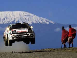 Snow-capped Kilimanjaro, flying safari rally car and amazed Maasai in Kenya, the story of the legendary WRC photo