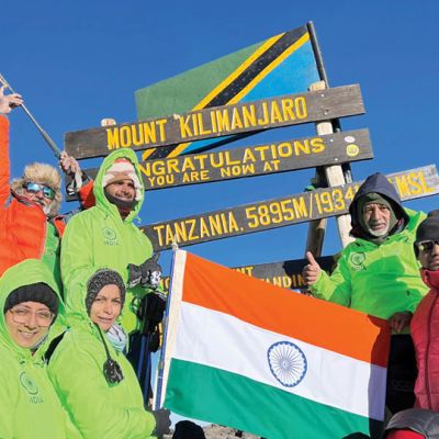 7 Indians Host Tricolour On Mt. Kilimanjaro in Tanzania