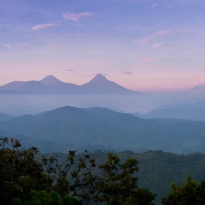 The Volcanic Virunga Mountains Range
