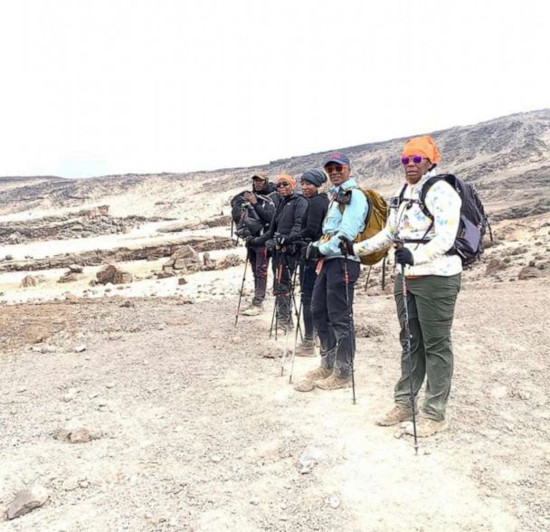 women climbing Kilimanjaro