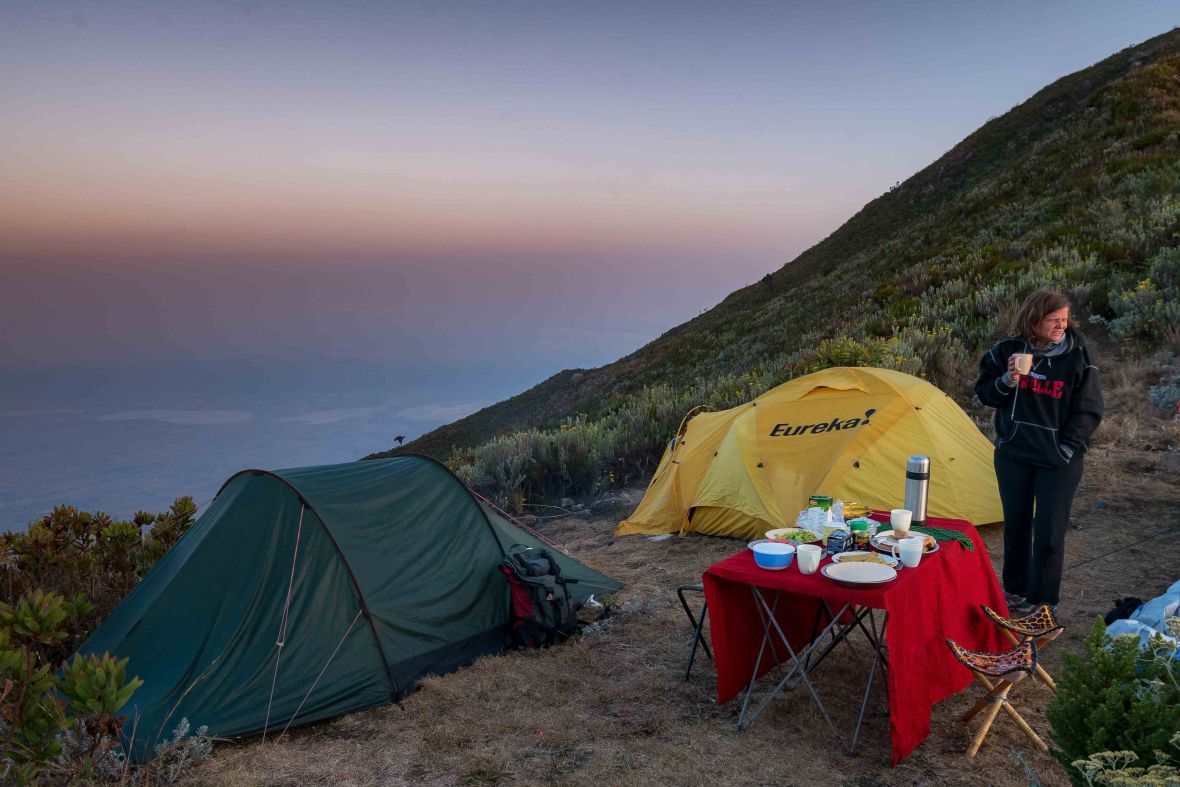 Camping at Mount Hanang