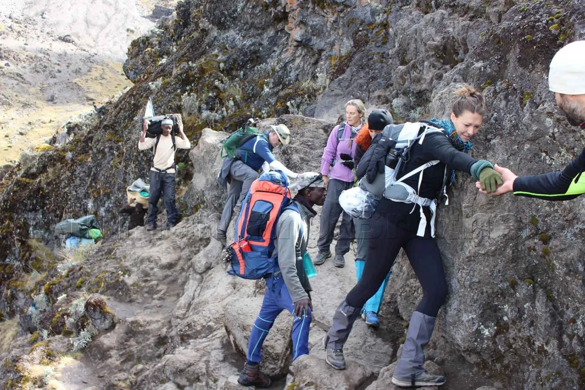 Barranco wall technical climb