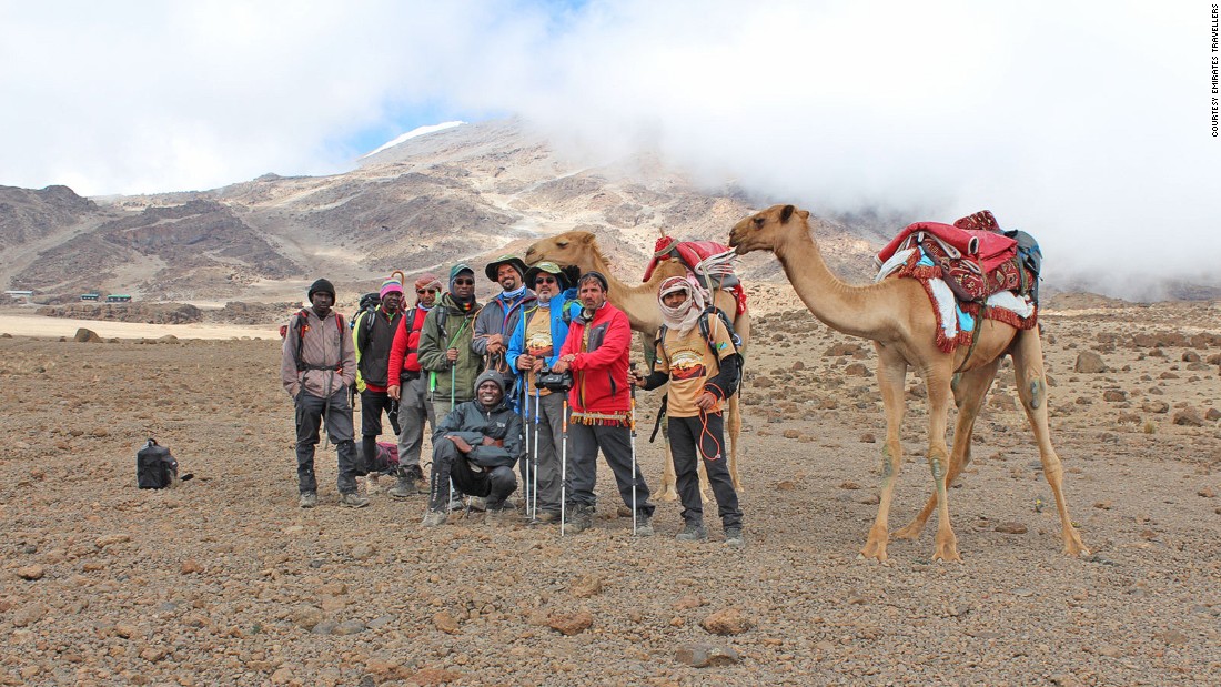 Climbing Kilimanjaro with camels