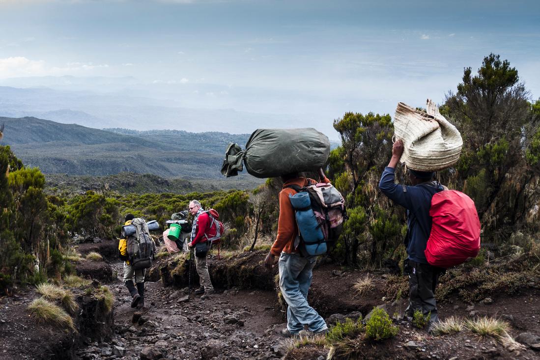 Descending the mountain