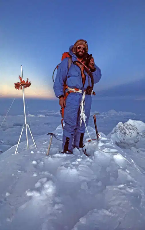 Doug Scott on the summit of Everest