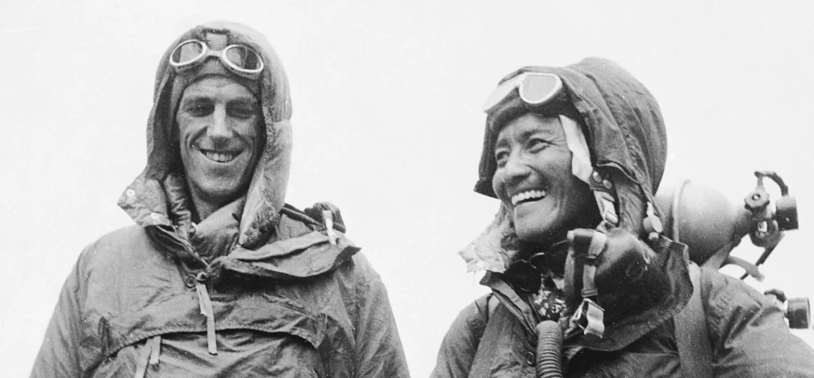 Sir Edmund Hillary and Tenzing Norgay, the first persons to climb Everest