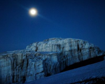 kilimanjaro Glaciers under the full moon