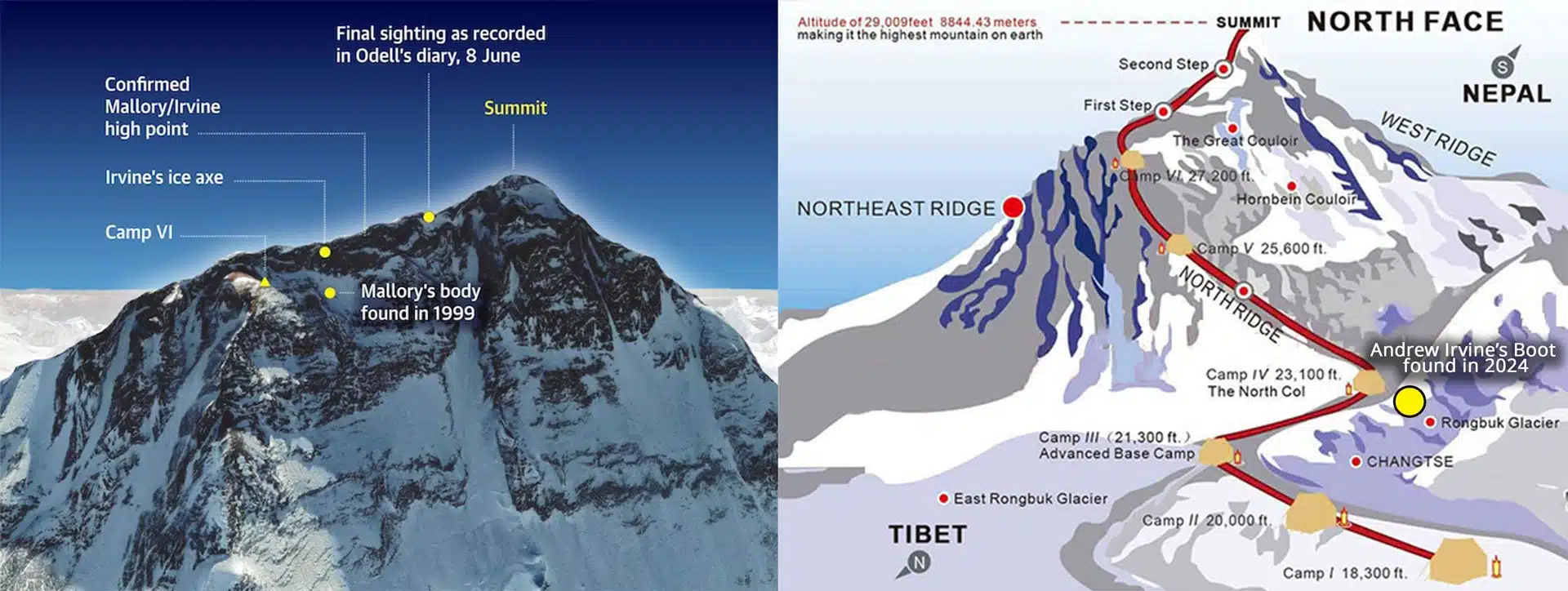 map showing where they found Andrew Irvin's remains