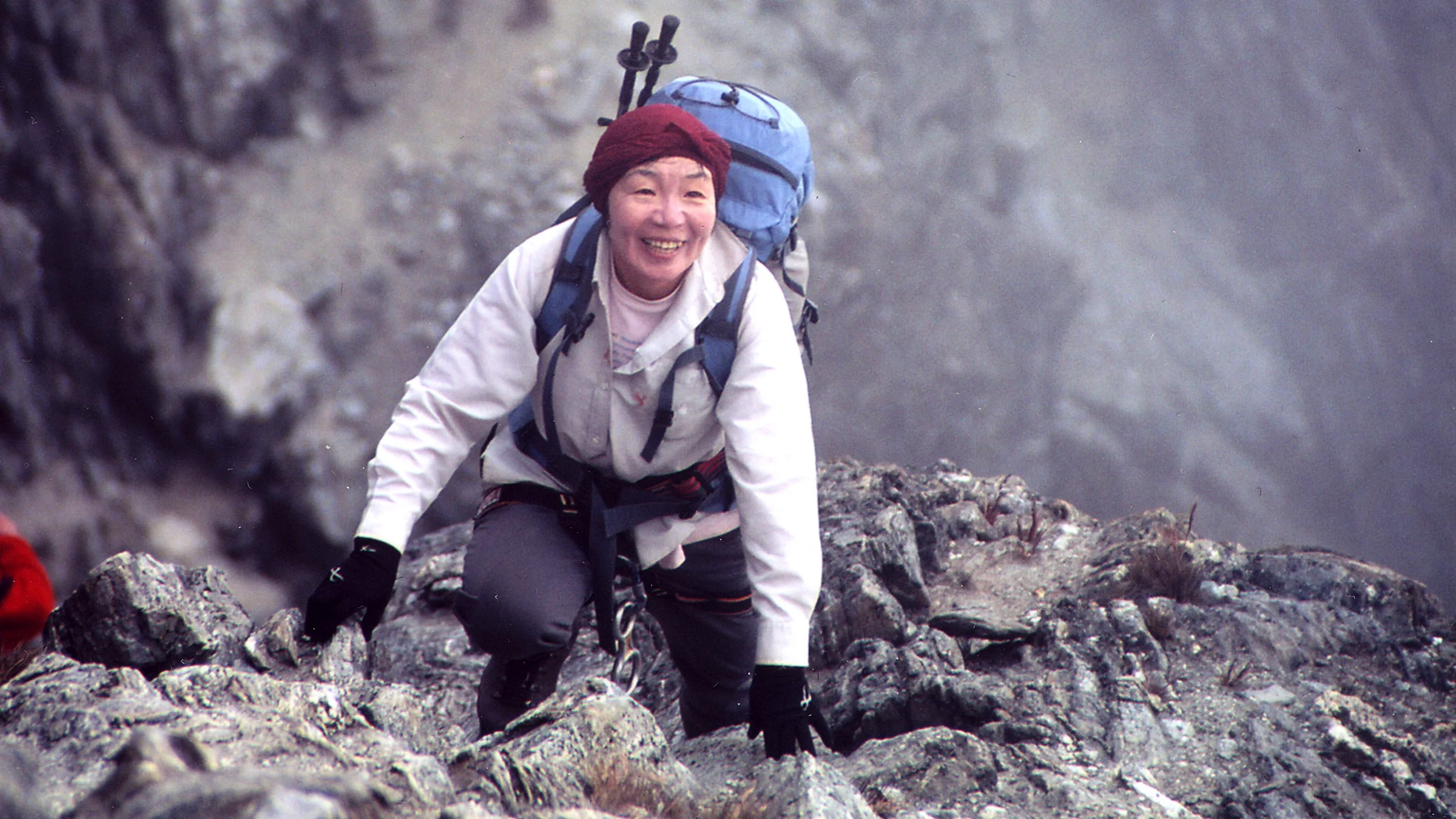 Junko Tabei climbing Mount Everest