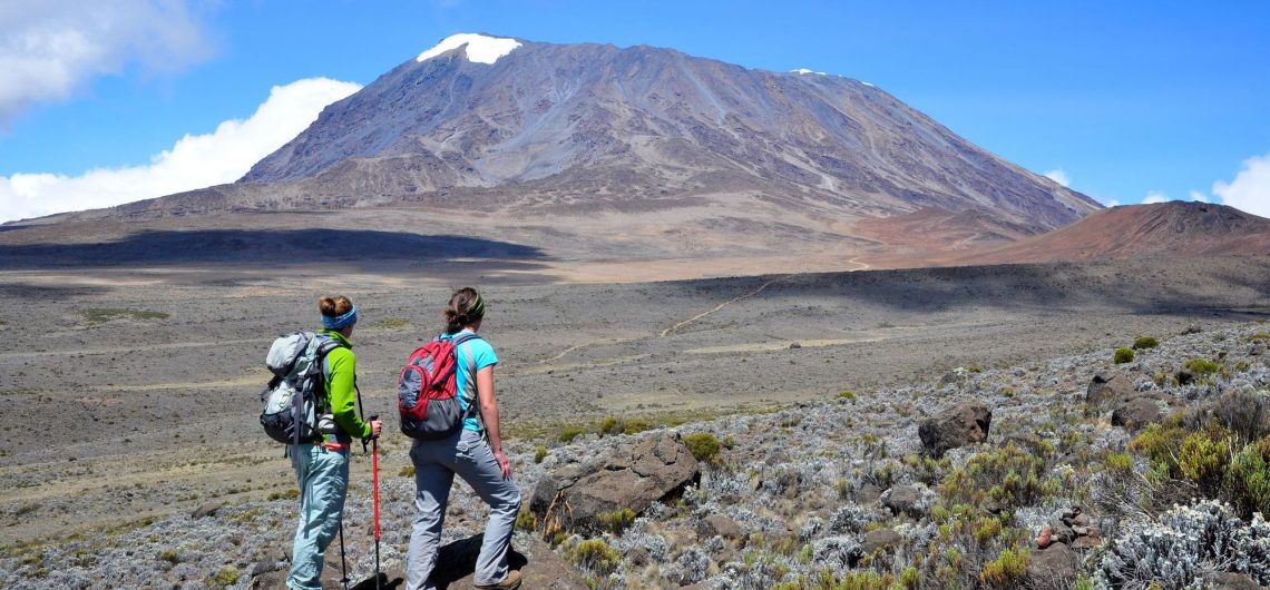 beginners starting to climb Mount Kilimanjaro