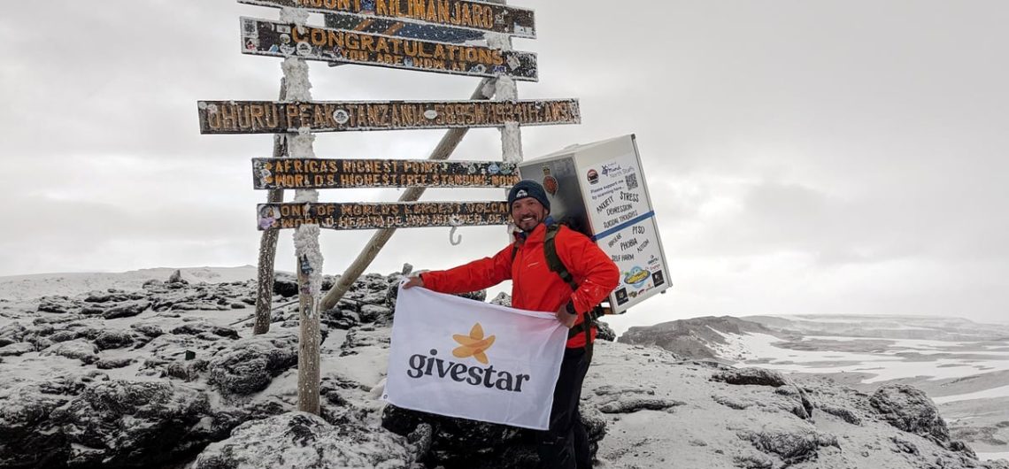 climbing Kilimanjaro with fridge