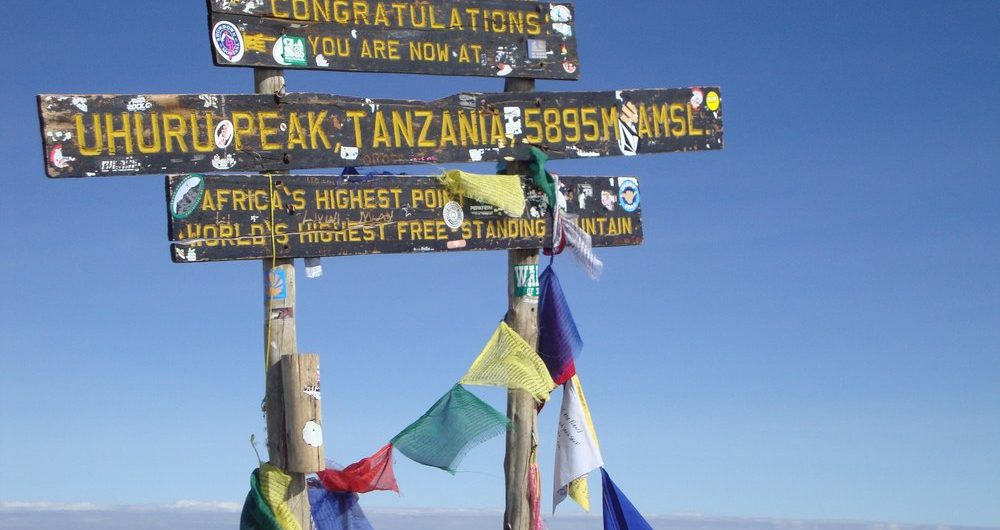 Gay pride flag Kilimanjaro