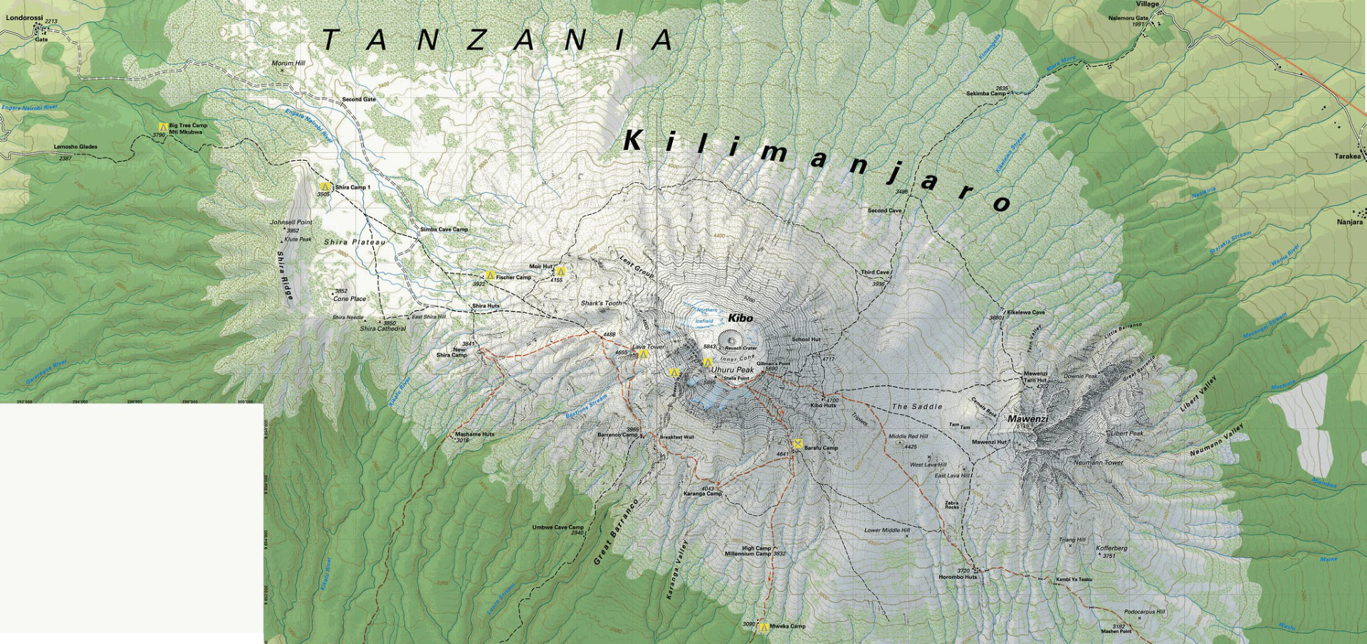 GPS Waypoints for Kilimanjaro
