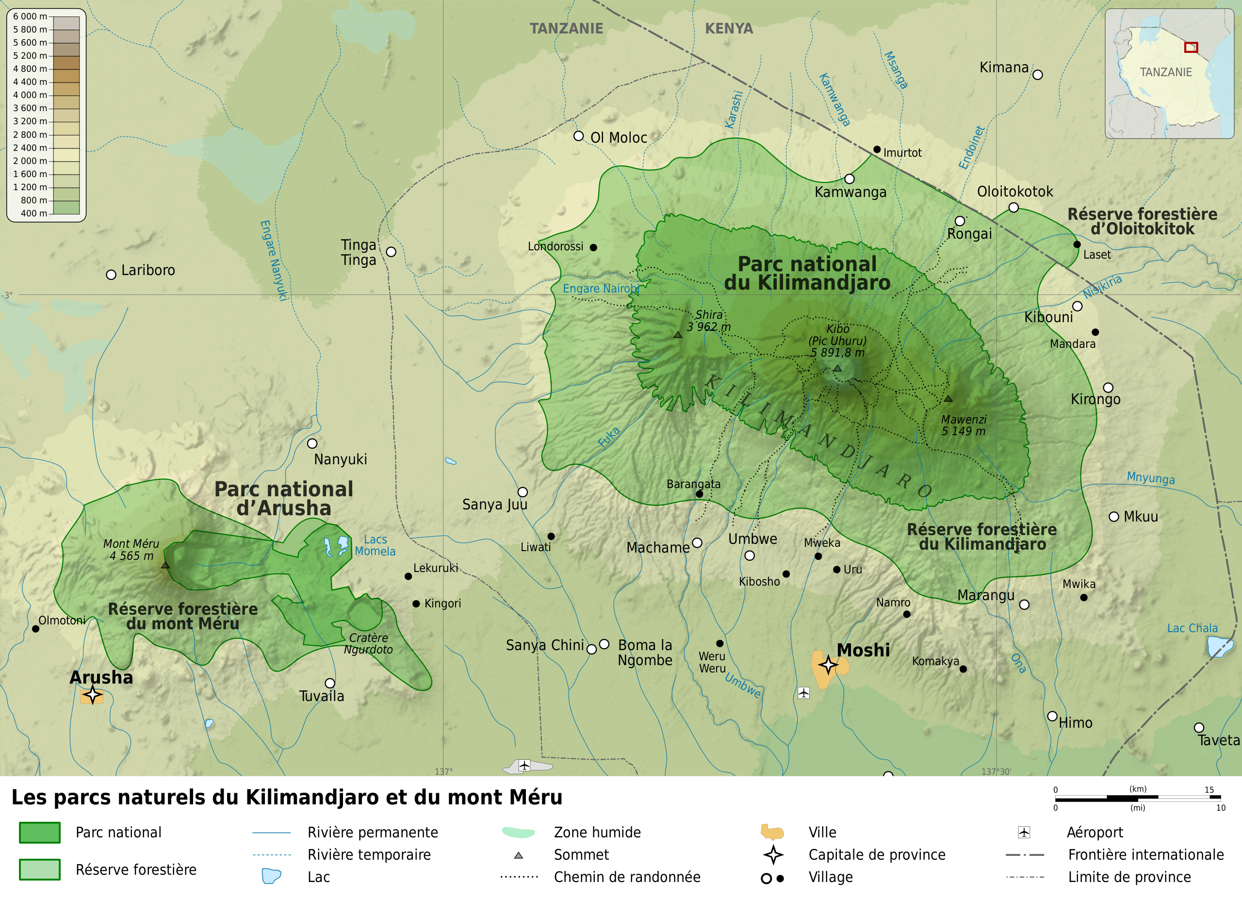 Kilimanjaro National Park map
