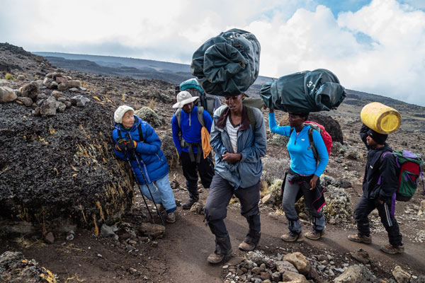 Money tipping porters and guides on Kilimanjaro