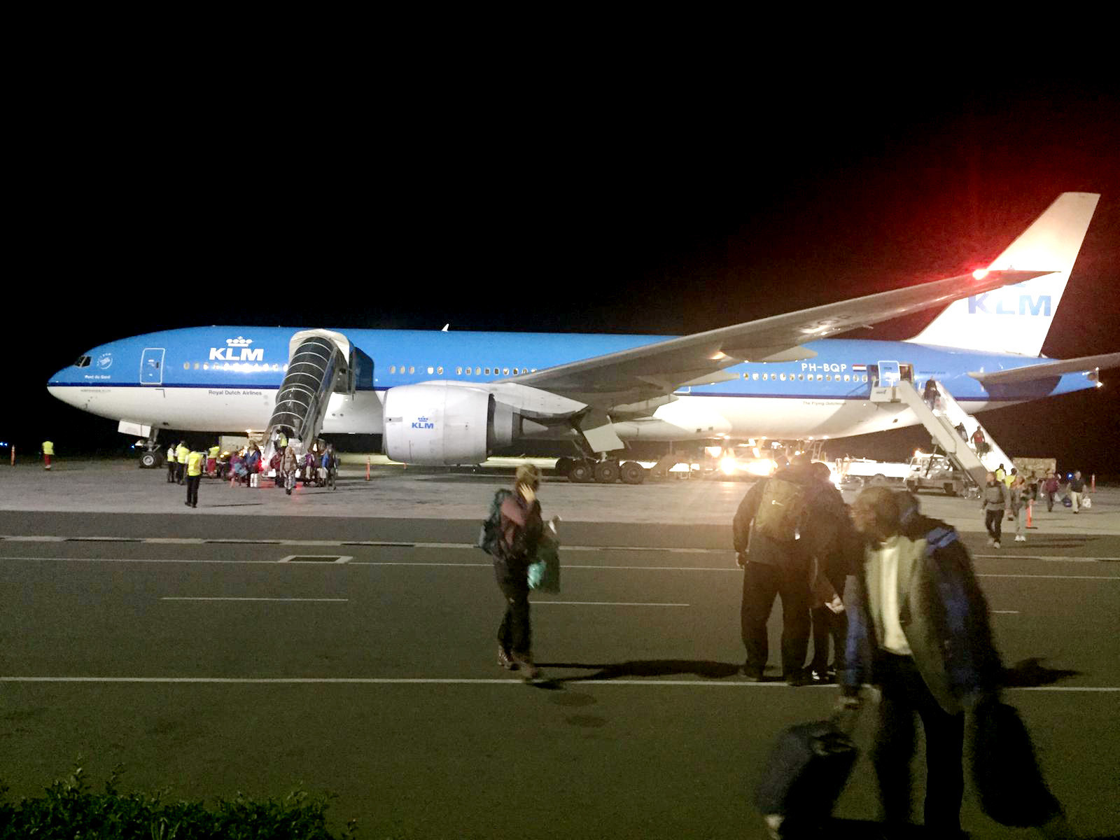 KLM flight arrives at Kilimanjaro International Airport