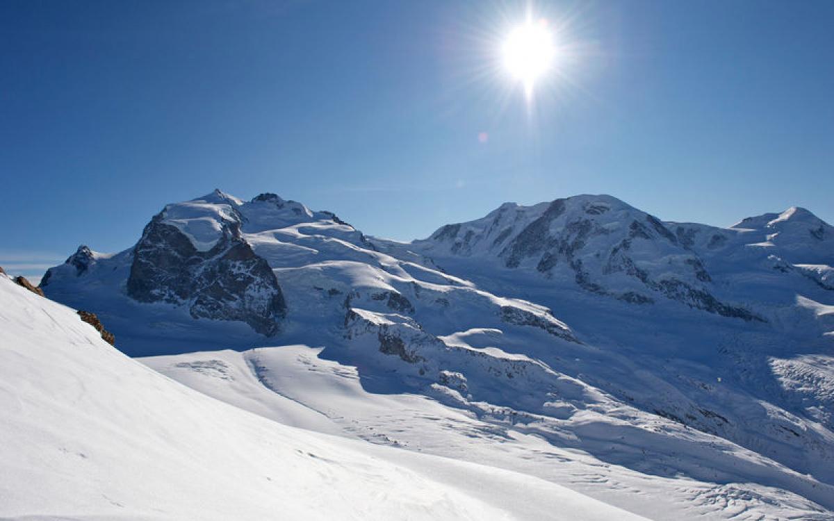 Monte Rosa, thenth highest mountain in Europe