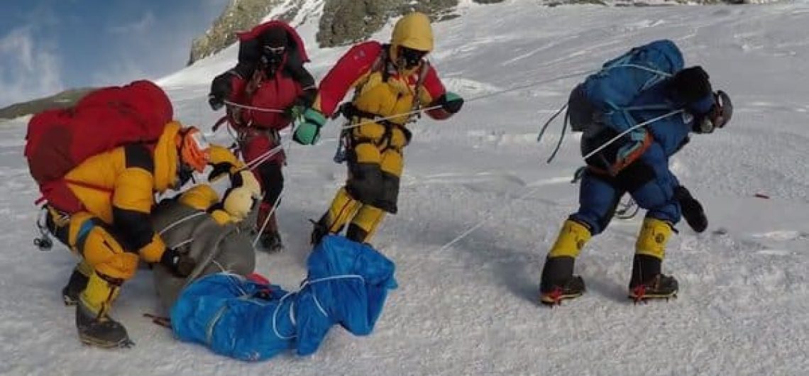 Retireving dead bodies from Everest
