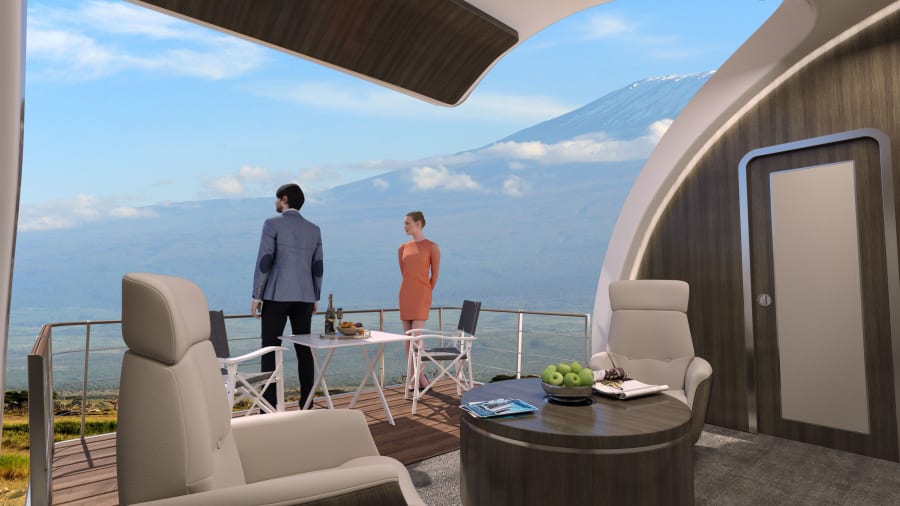 Sundeck with a Mount Kilimanjaro view