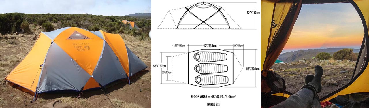 Mount Kilimanjaro camping tents