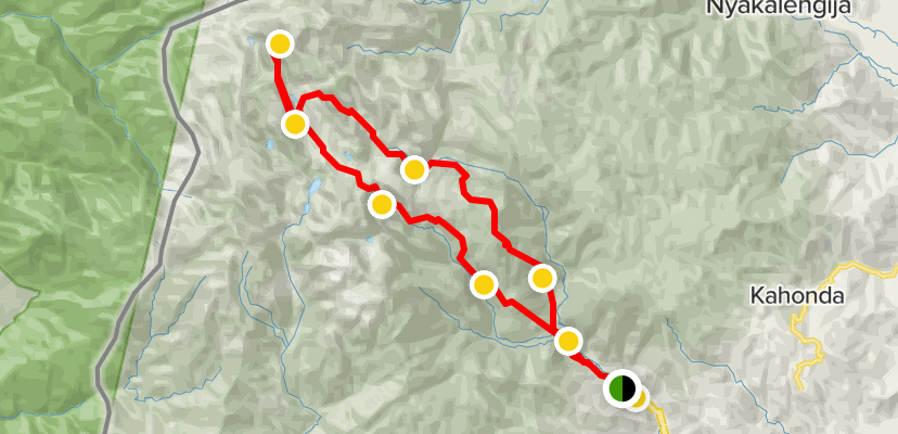 Rwenzori trail map