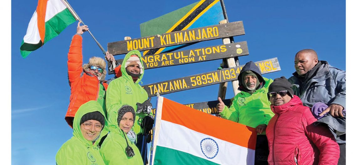 Indians climbing Kilimanjaro